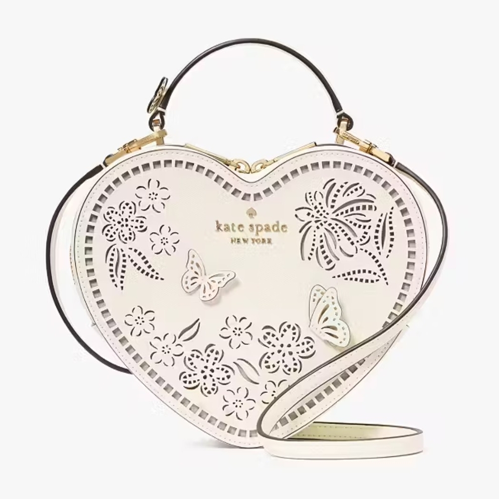 Love Shack Perforated Heart Crossbody